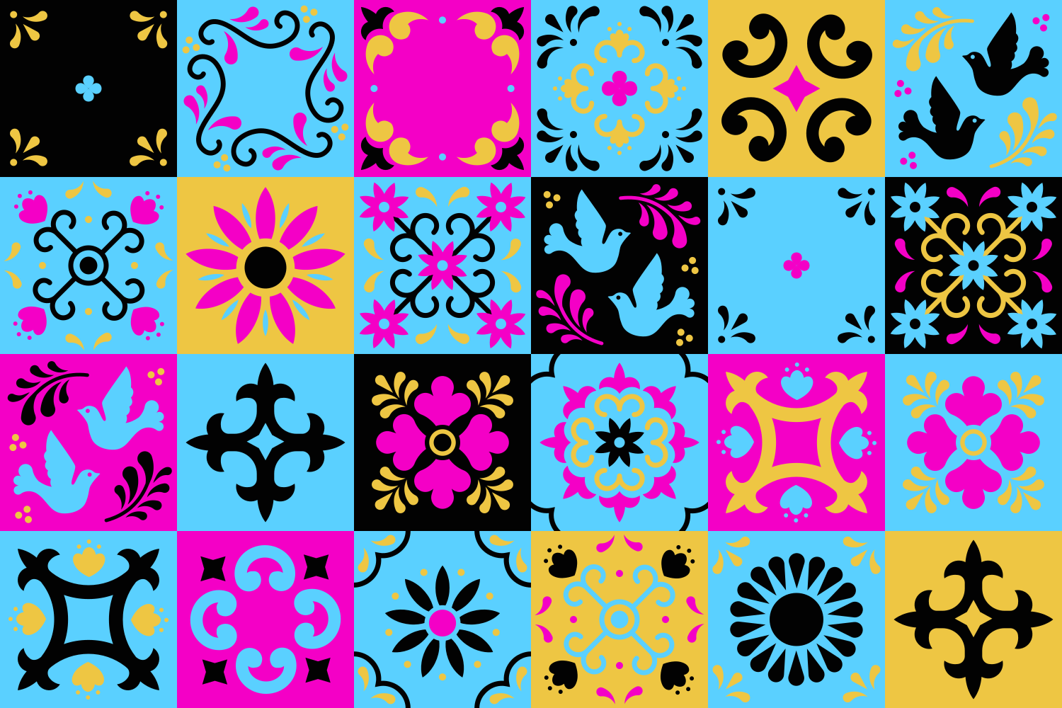 Barevný vzor mozaika Mozaikový vinylový koberec - TenStickers