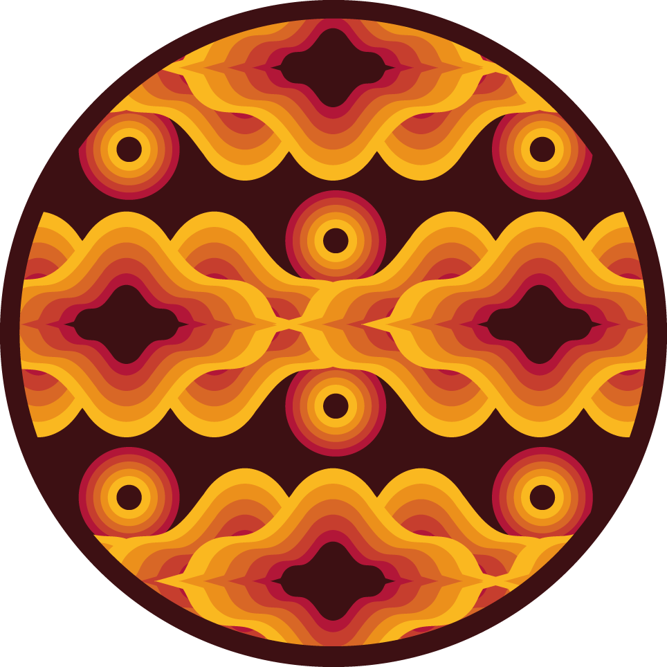 Velké geometrické tvary vintage koberec - TenStickers