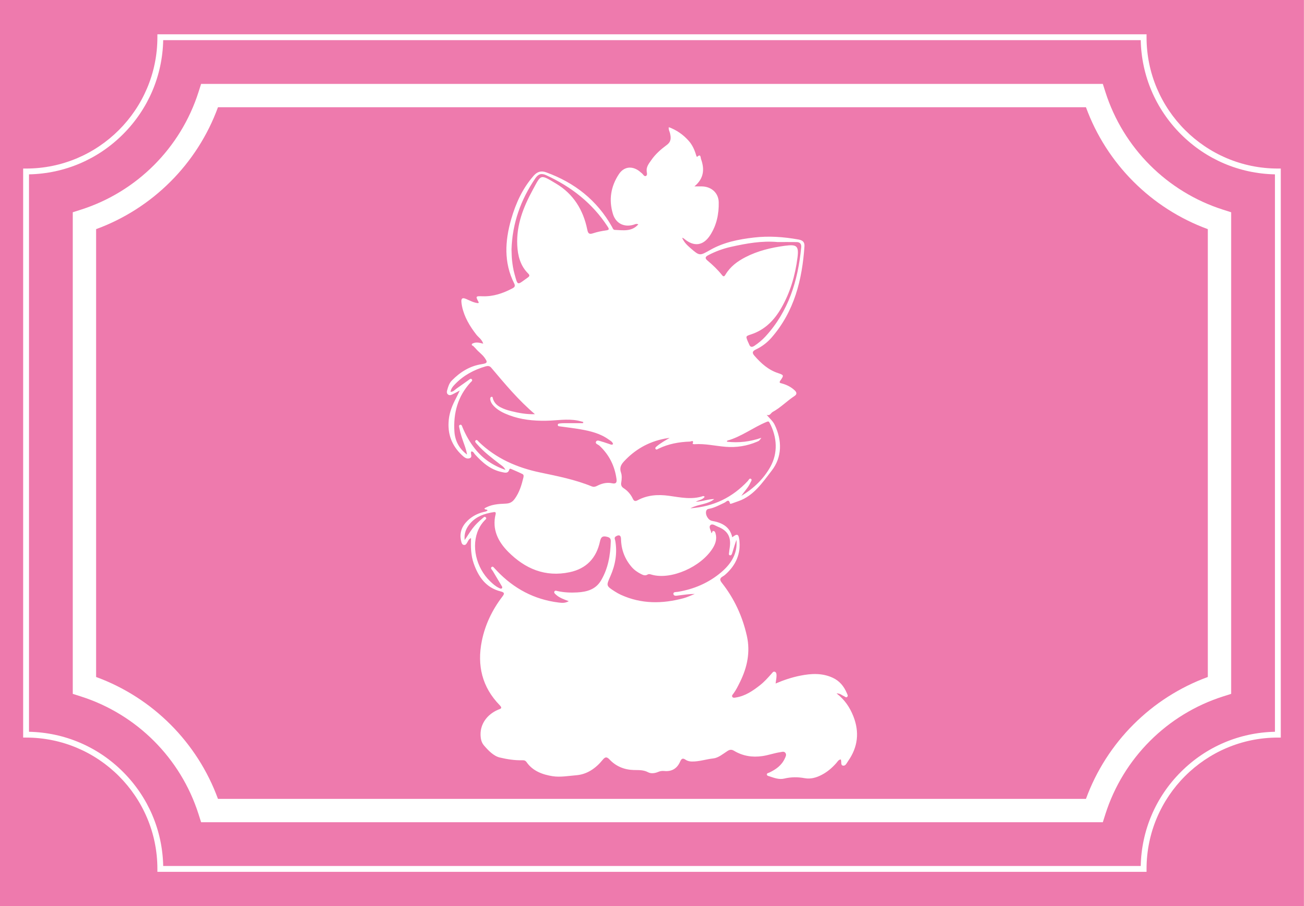 Silueta roztomilé kočky Ostatní Vinylový koberec - TenStickers