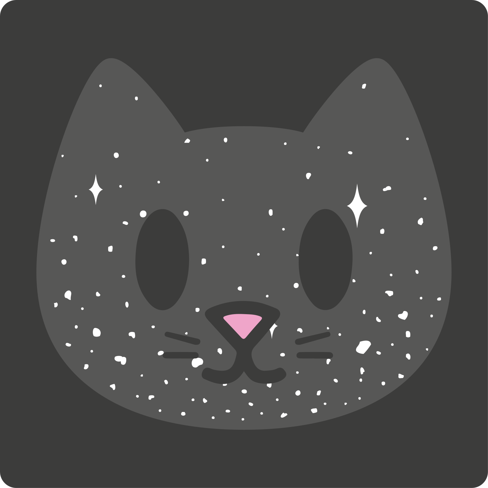 Roztomilý kočičí obličej Vinylový koberec do školky - TenStickers