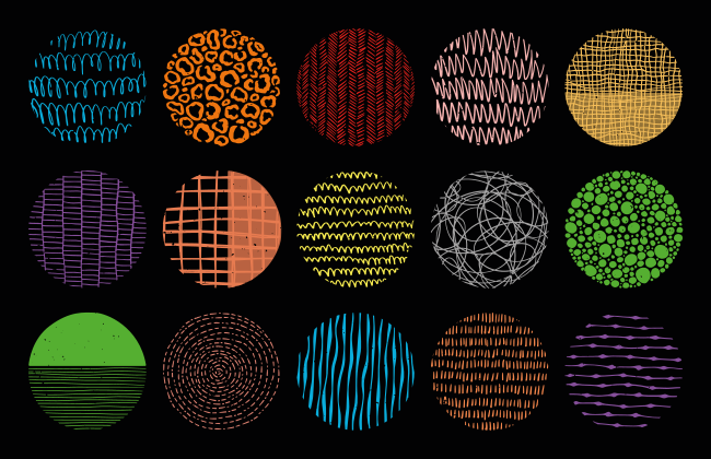 Kolekce zářivých vzorů Moderní vinylový koberec - TenStickers