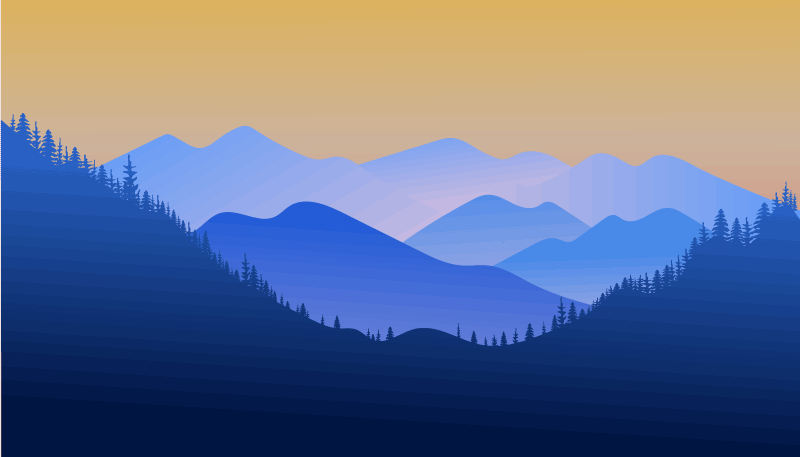 Hory silueta moderní koberec - TenStickers