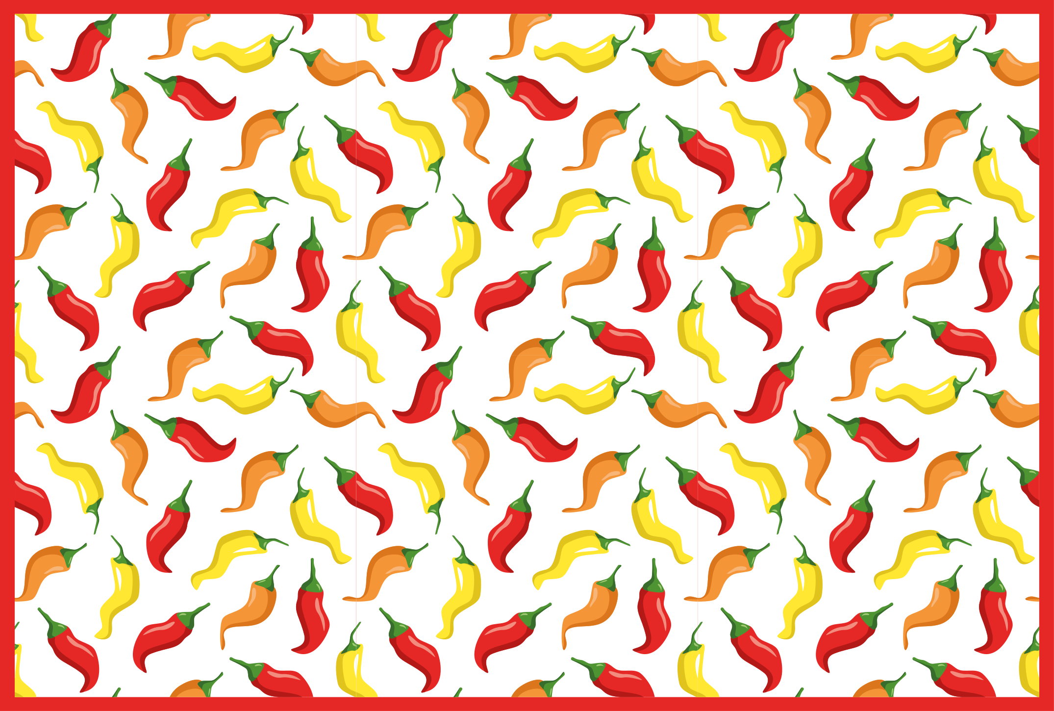 Koncept chilli papričky Ostatní Vinylový koberec - TenStickers