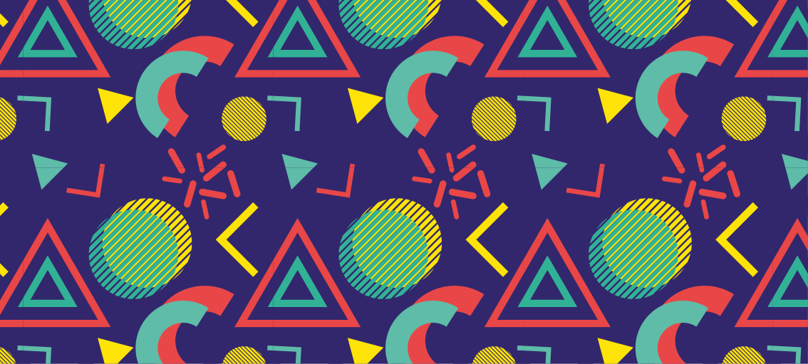 Geometrický vinylový koberec s živými vzory - TenStickers