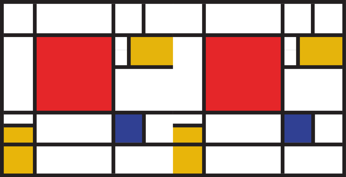 Mondrian umění geometrické koberce - TenStickers