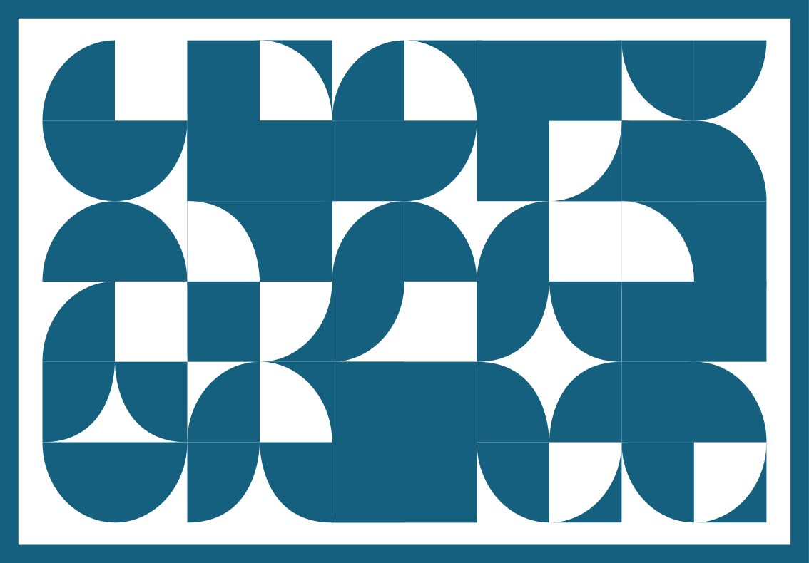 Modrý abstraktní motiv Geometrický vinylový koberec - TenStickers