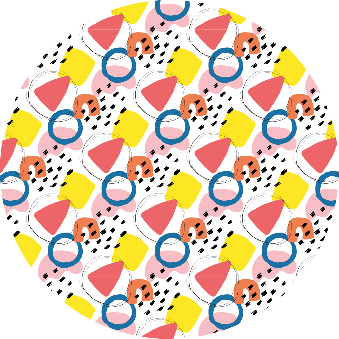 živé tvarové aranžmá Minimalistický vinylový koberec - TenStickers