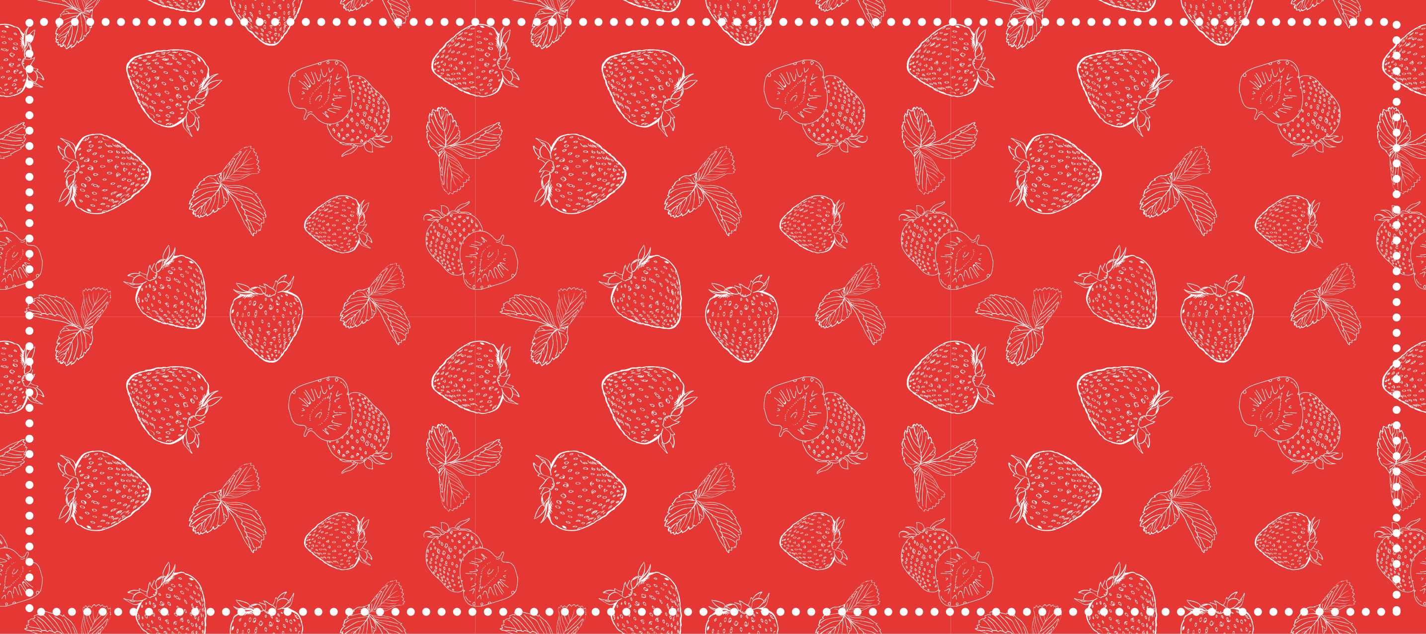 Bezešvé jahodový doodle kuchyňská podlaha - TenStickers