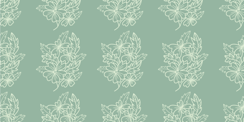 Půvabné prvky Vinylový koberec s květinami a rostlinami - TenStickers