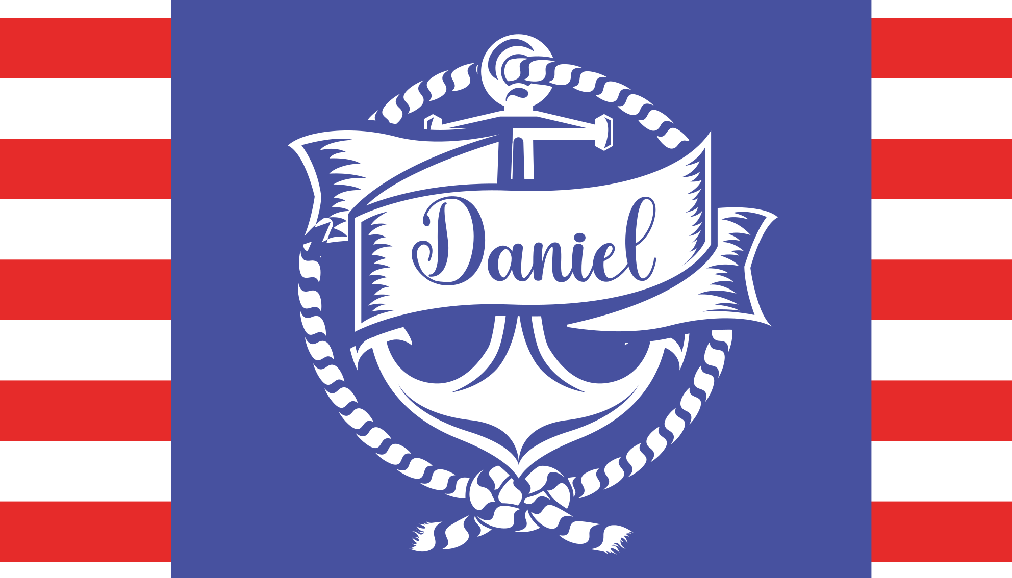 Design námořní kotvy Vinylový koberec se jmény - TenStickers