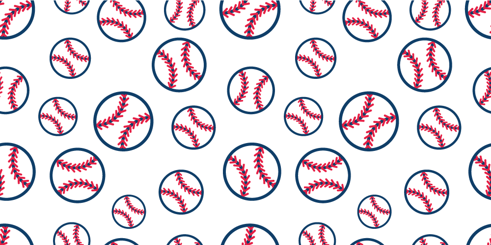 Baseballový vzor Vinylová hrací podložka - TenStickers
