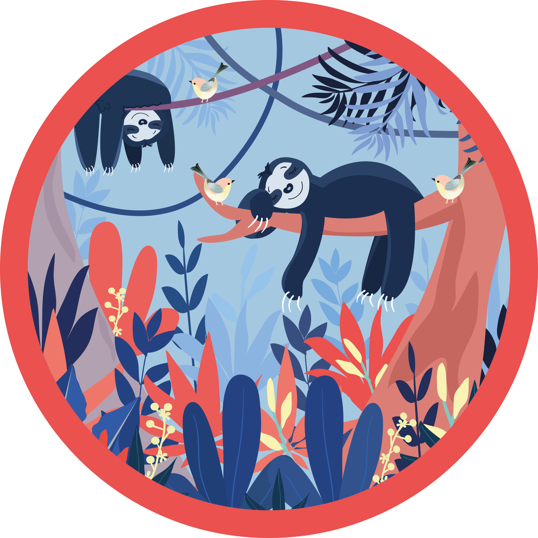 Vinylový koberec se zvířecím potiskem sloní džungle - TenStickers