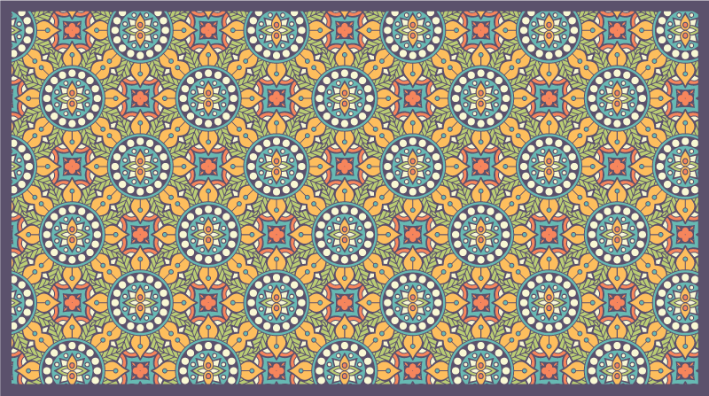 Barevné žluté složení Mozaikový vinylový koberec - TenStickers