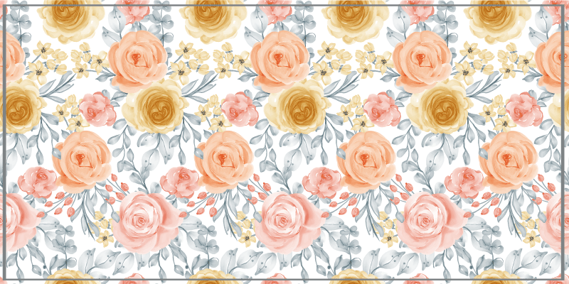 Květový znak Vinylový koberec ve vstupní hale - TenStickers