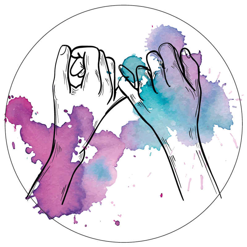 Propletené ruce Vinylový koberec pro teenagery - TenStickers