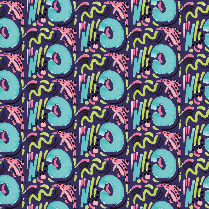 Hravý barevný vzor Ostatní Vinylový koberec - TenStickers