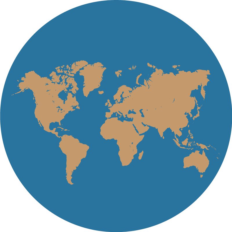 Geografický objev Vinylový koberec z celého světa - TenStickers