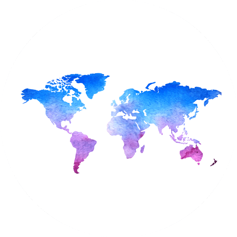 Kruhová akvarelová textura. Vinylový koberec z celého světa - TenStickers