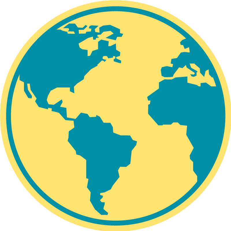 Geografická mapa světa Kulatý vinylový koberec - TenStickers