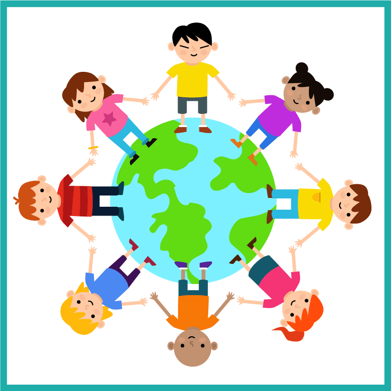 Svět držící se za ruce Ostatní Vinylový koberec - TenStickers