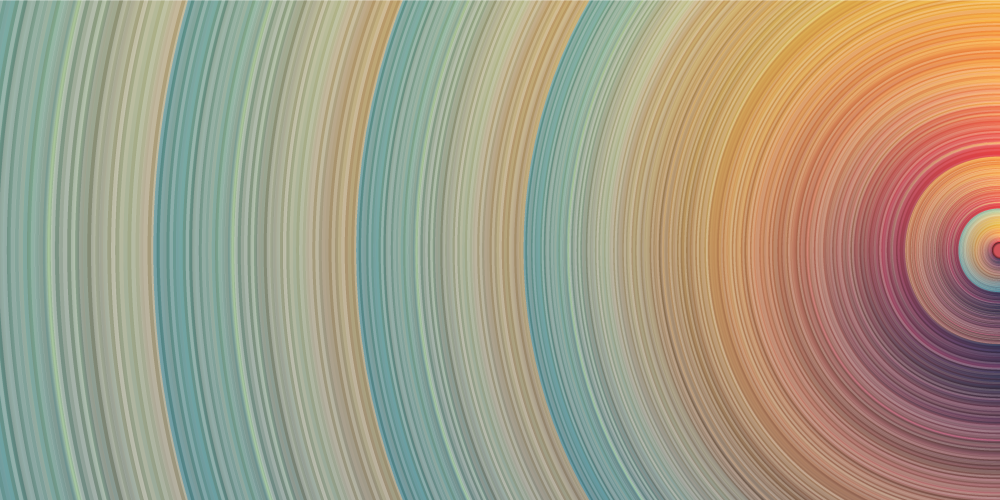 Abstraktní kruh zářící čáry moderní koberec - TenStickers