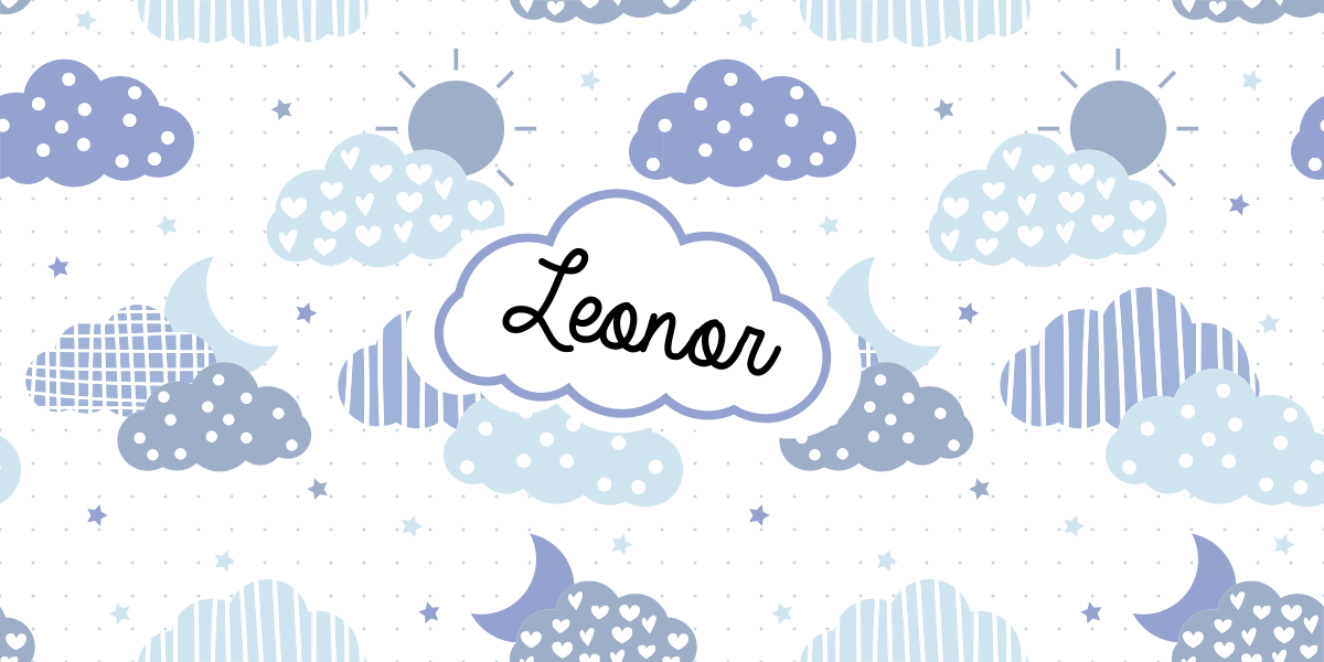 Oblačný vzor Vinylový koberec se jmény - TenStickers