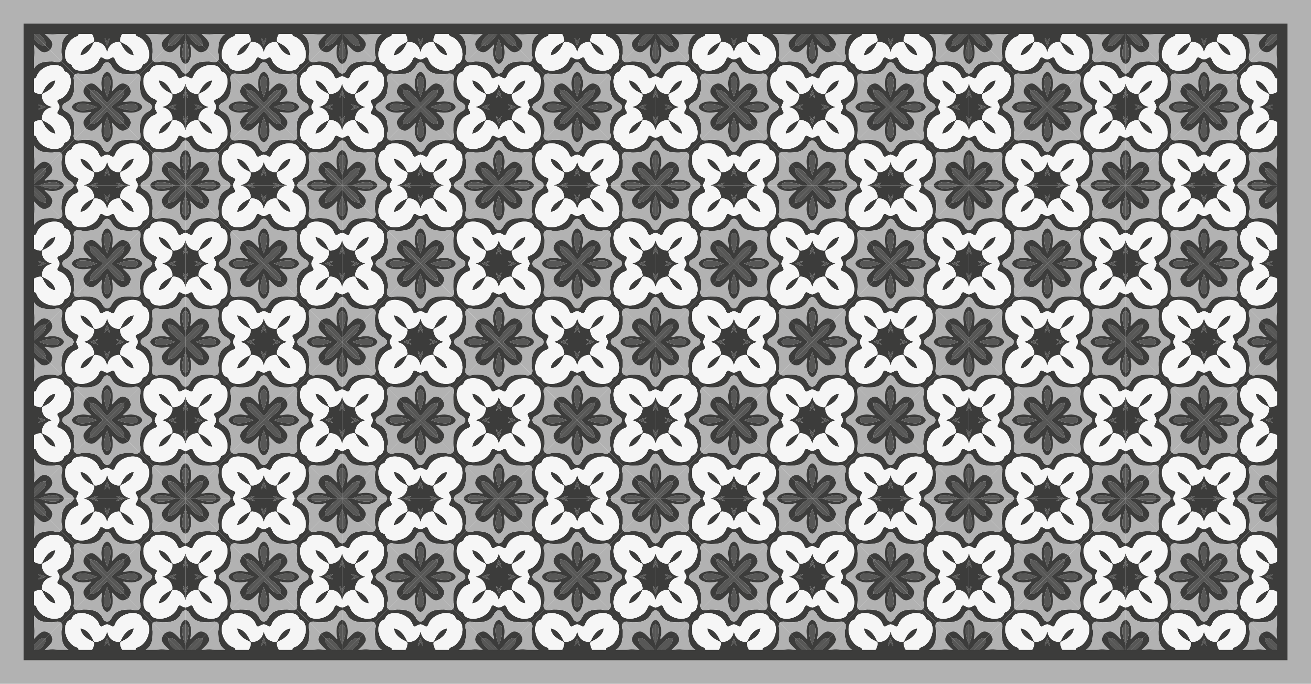 Hydraulický kachlový koberec ve stylu šedé gracia - TenStickers