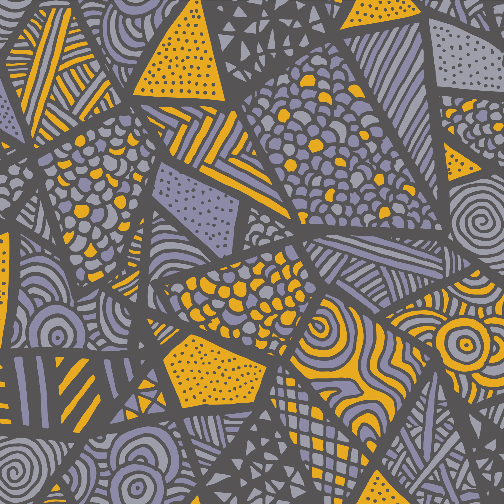 Dynamické šedé tvary Geometrický vinylový koberec - TenStickers