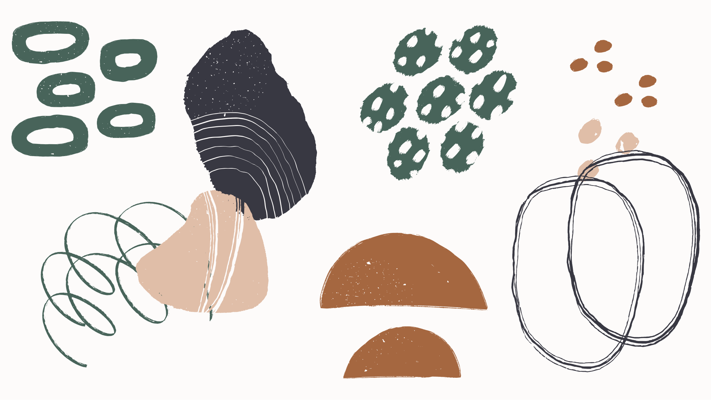 Rozvržení abstraktních tvarů Minimalistický vinylový koberec - TenStickers