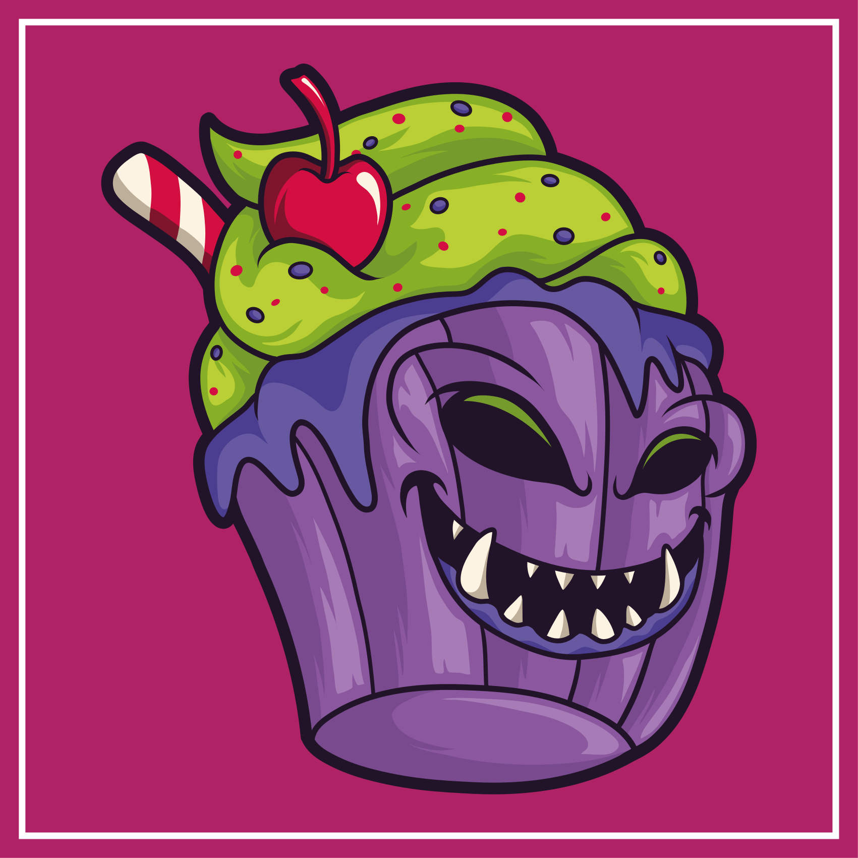 Zombie cupcake kreslený moderní koberec - TenStickers