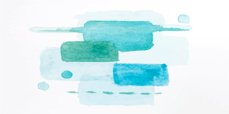 Akvarelový modrý tah štětcem severský vinylový koberec - TenStickers