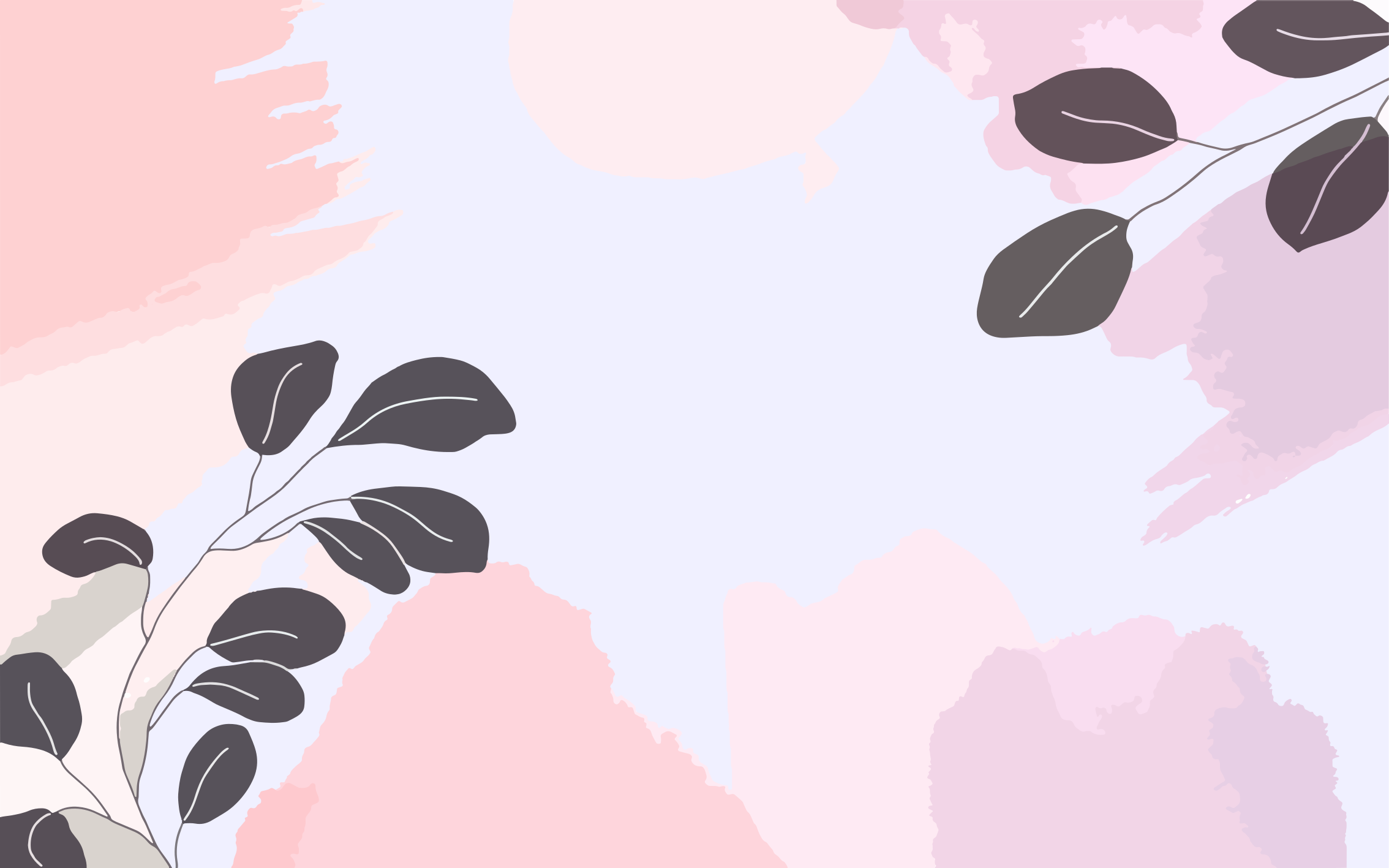 Akvarel skvrny s listy květinový koberec - TenStickers