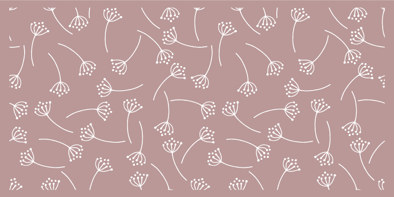 Jemný květinový vzor Přírodní vinylový koberec - TenStickers