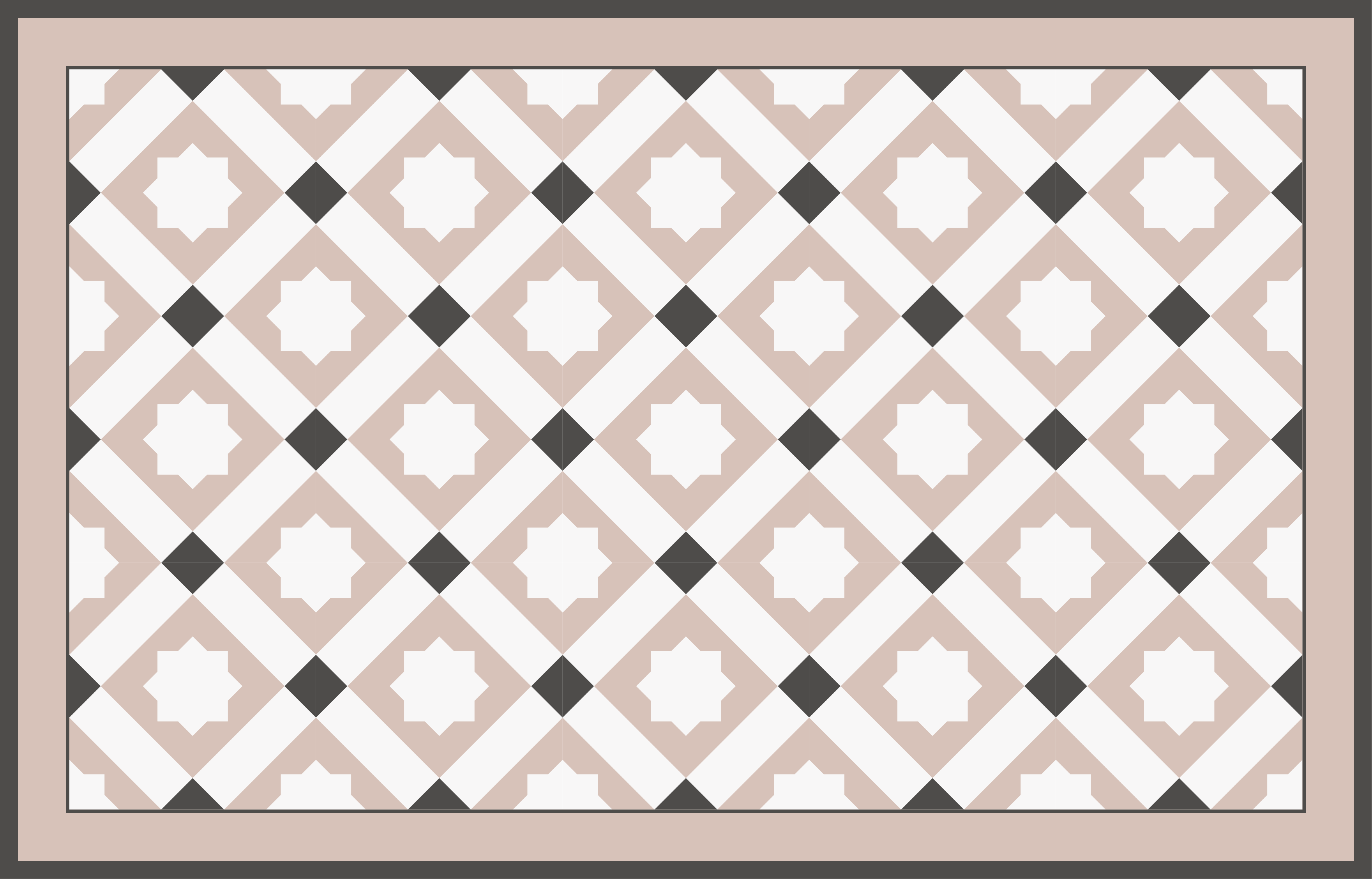 Béžový a tmavě šedý vzor dlaždicového koberce - TenStickers