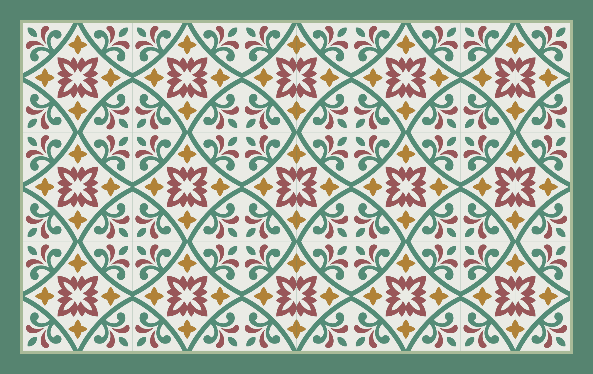 Elegantní květinová mozaika Kuchyňský vinylový koberec - TenStickers