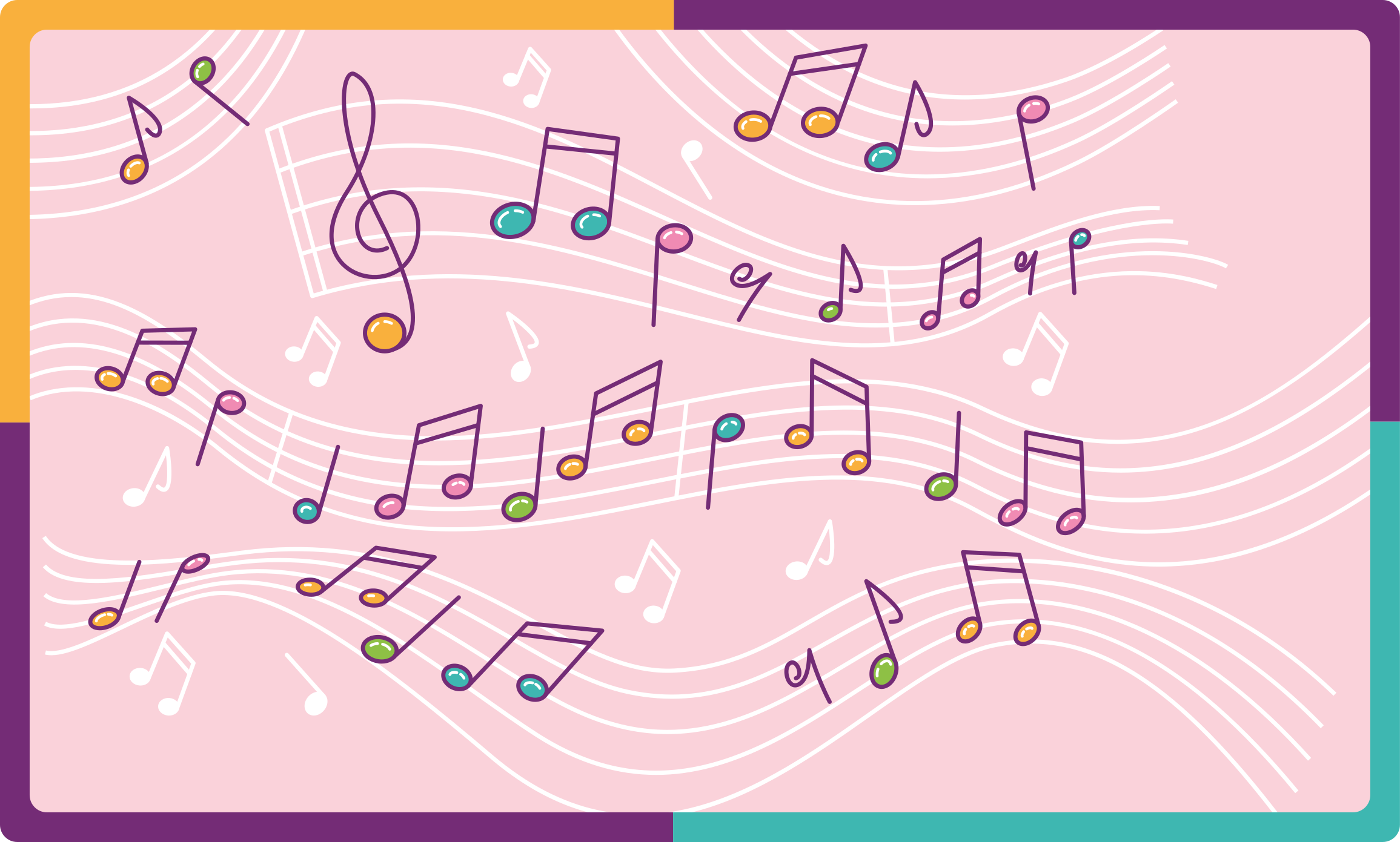 Melodický tok not Vinylový koberec pro teenagery - TenStickers