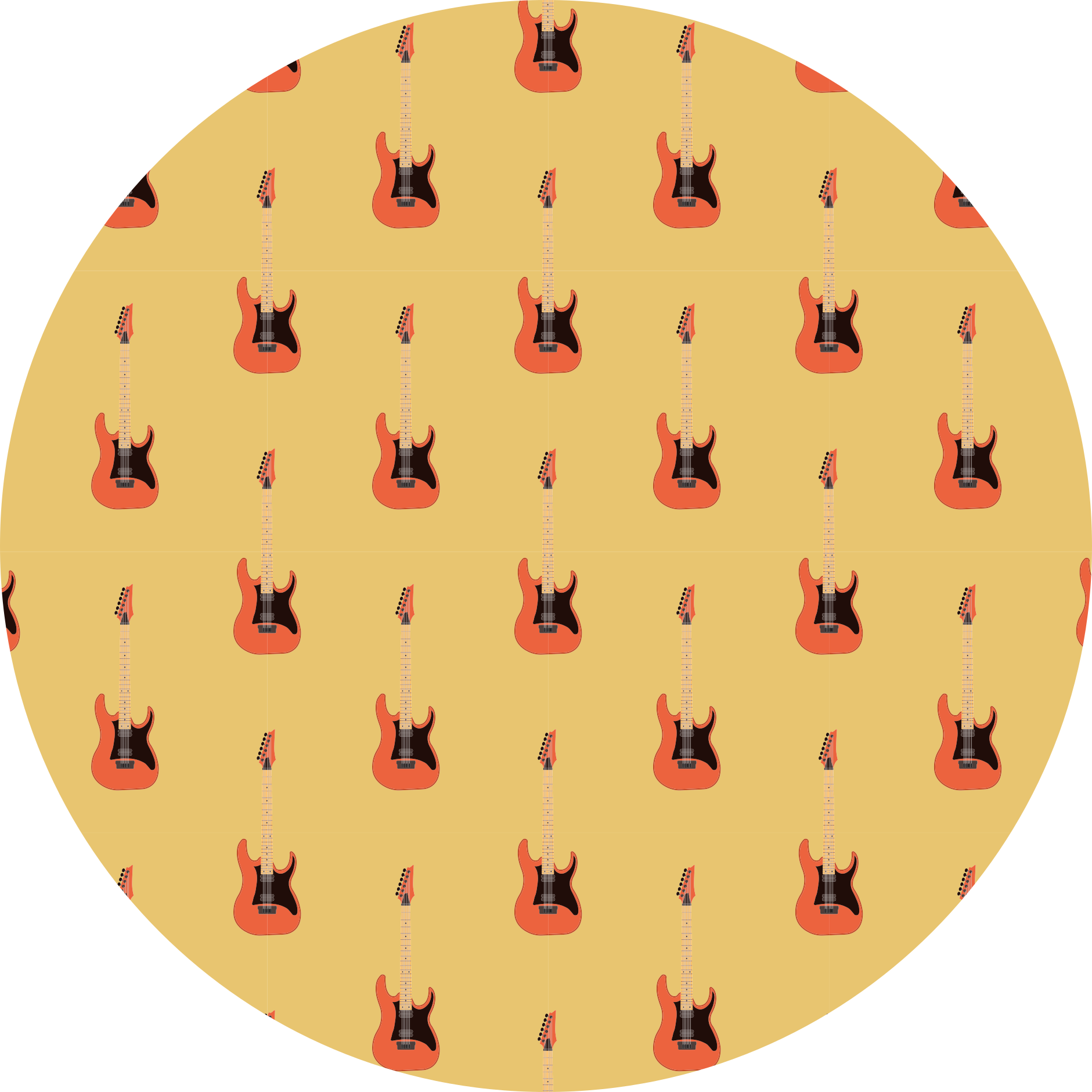 Kytarový vzor Ostatní Vinylový koberec - TenStickers
