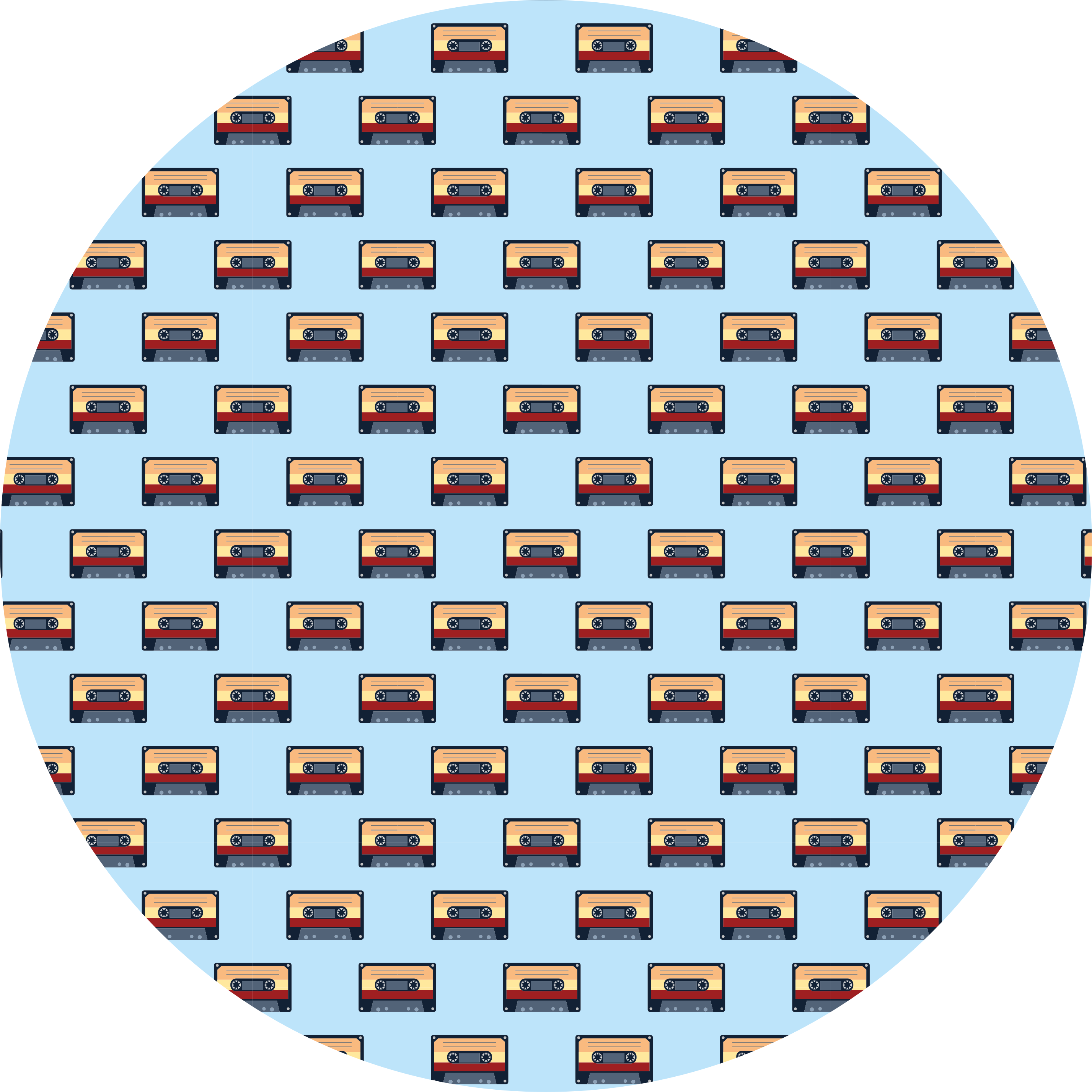 Vintage vinylový koberec v retro kazetovém stylu - TenStickers