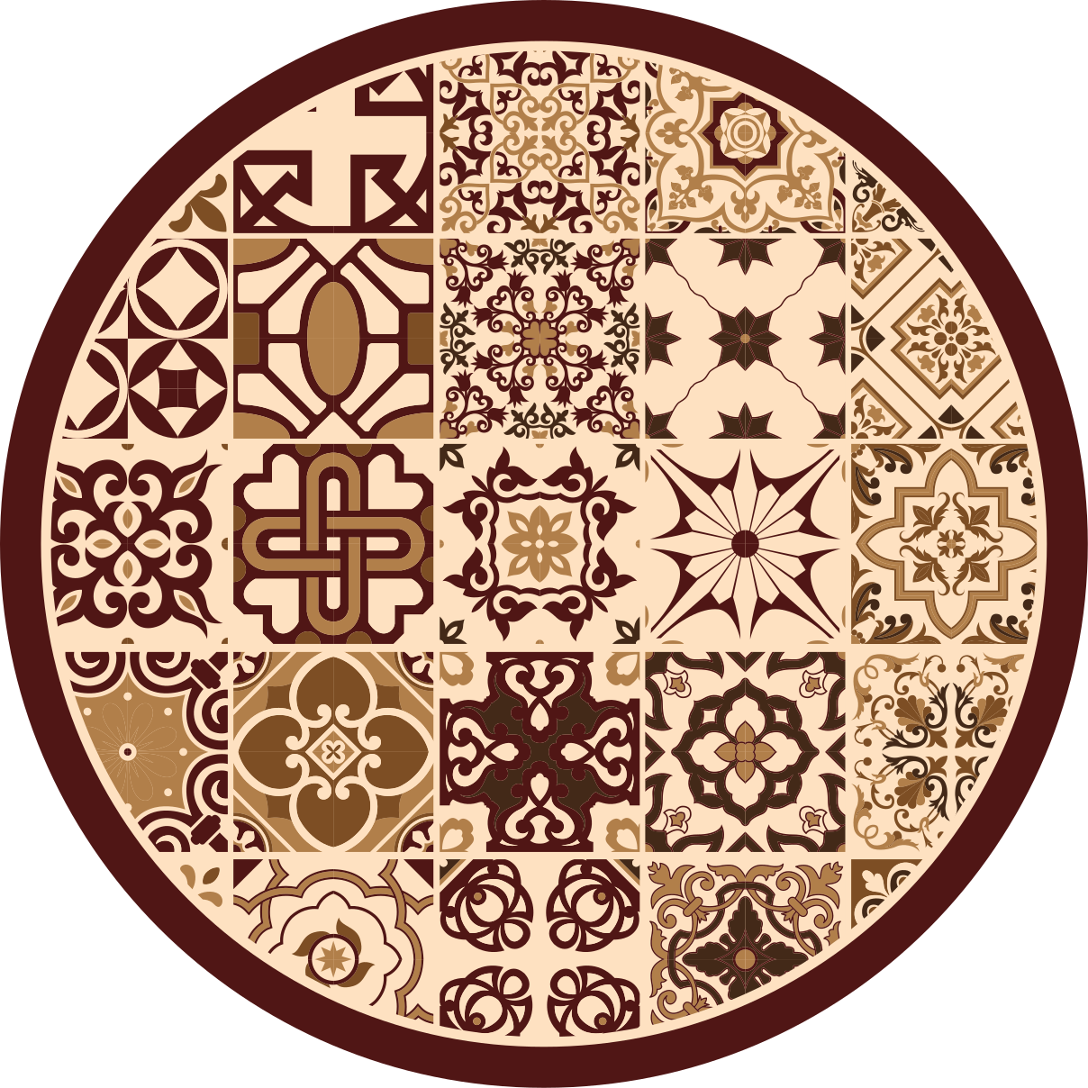 Hnědá španělská dlažba do koupelny - TenStickers