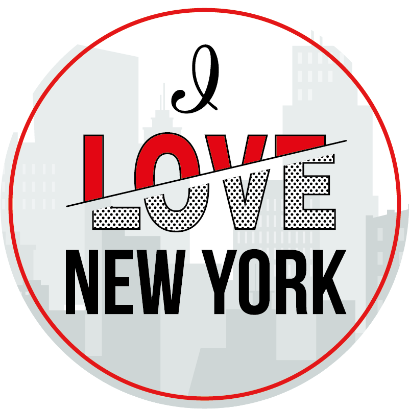 Miluji new york Vinylový koberec s frázemi - TenStickers