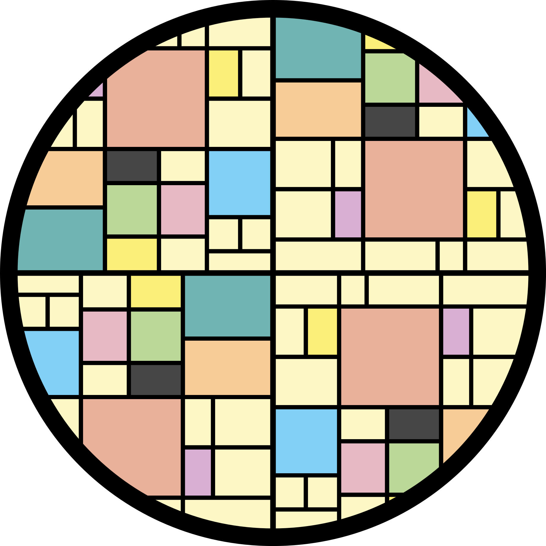 Geometrický vinylový koberec barevný blokový vzor - TenStickers