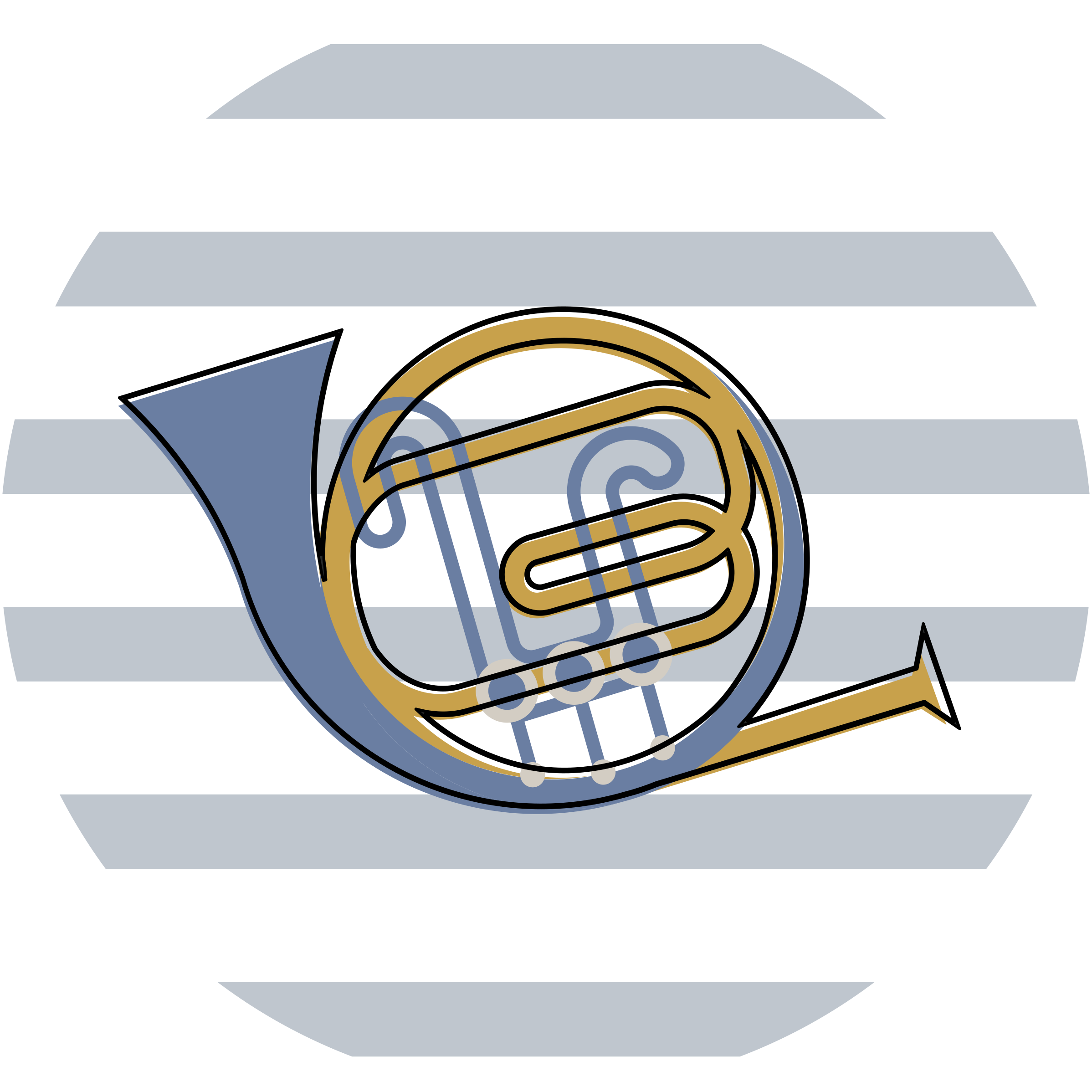 Návrh hudebního rohu Kulatý vinylový koberec - TenStickers