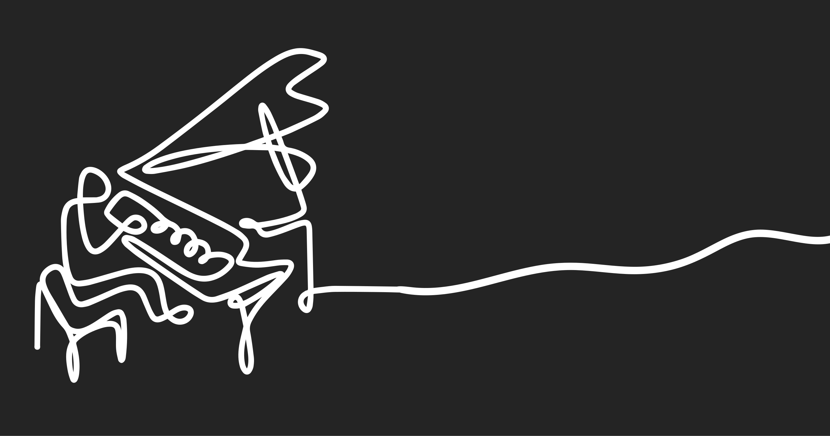 Klavírní perokresba Moderní vinylový koberec - TenStickers