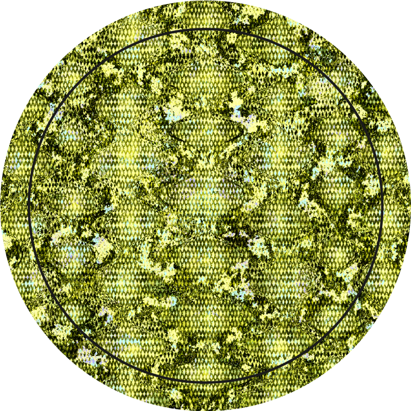 Kruhový koberec ze zelené hadí kůže - TenStickers