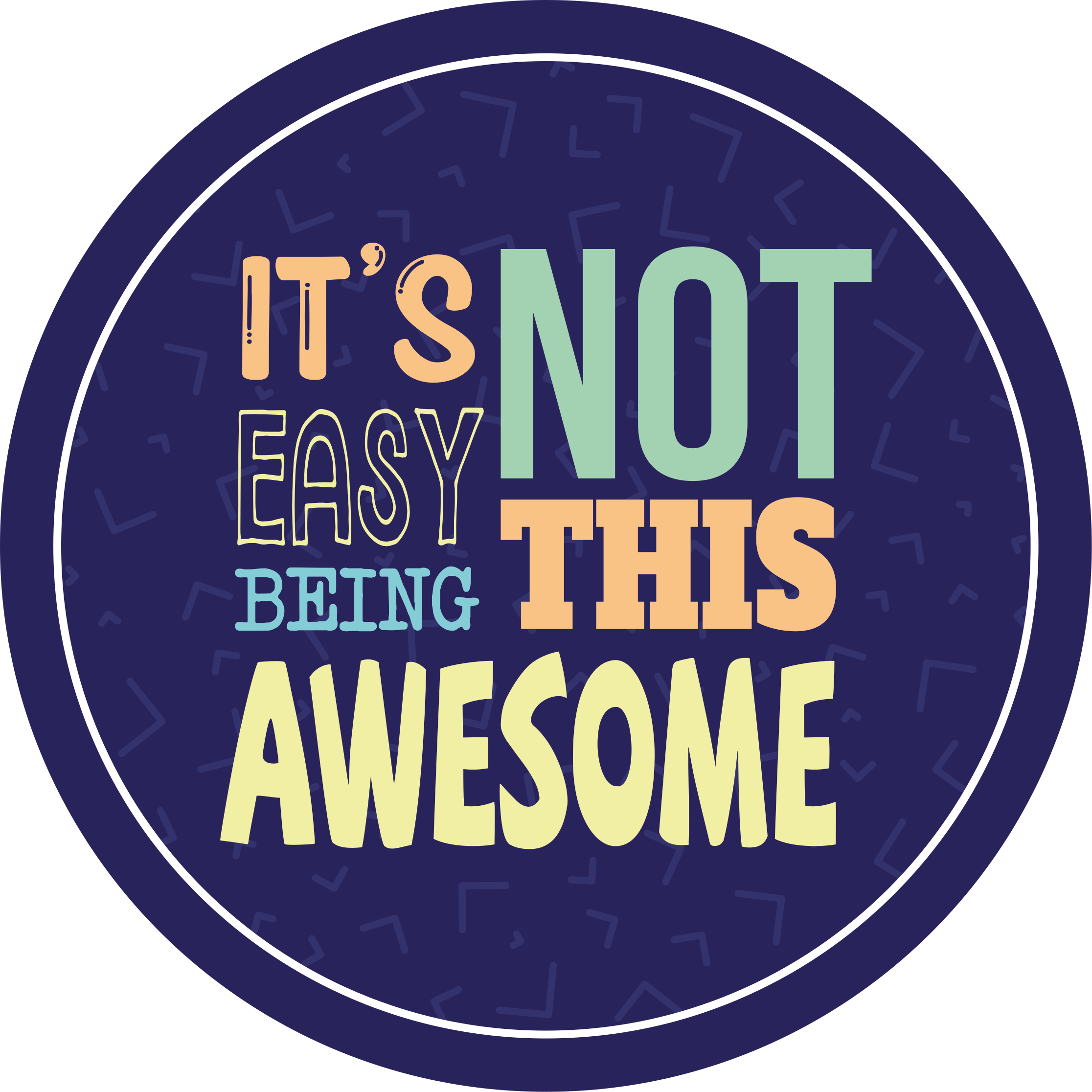 Není snadné být tak úžasný Vinylový koberec s frázemi - TenStickers