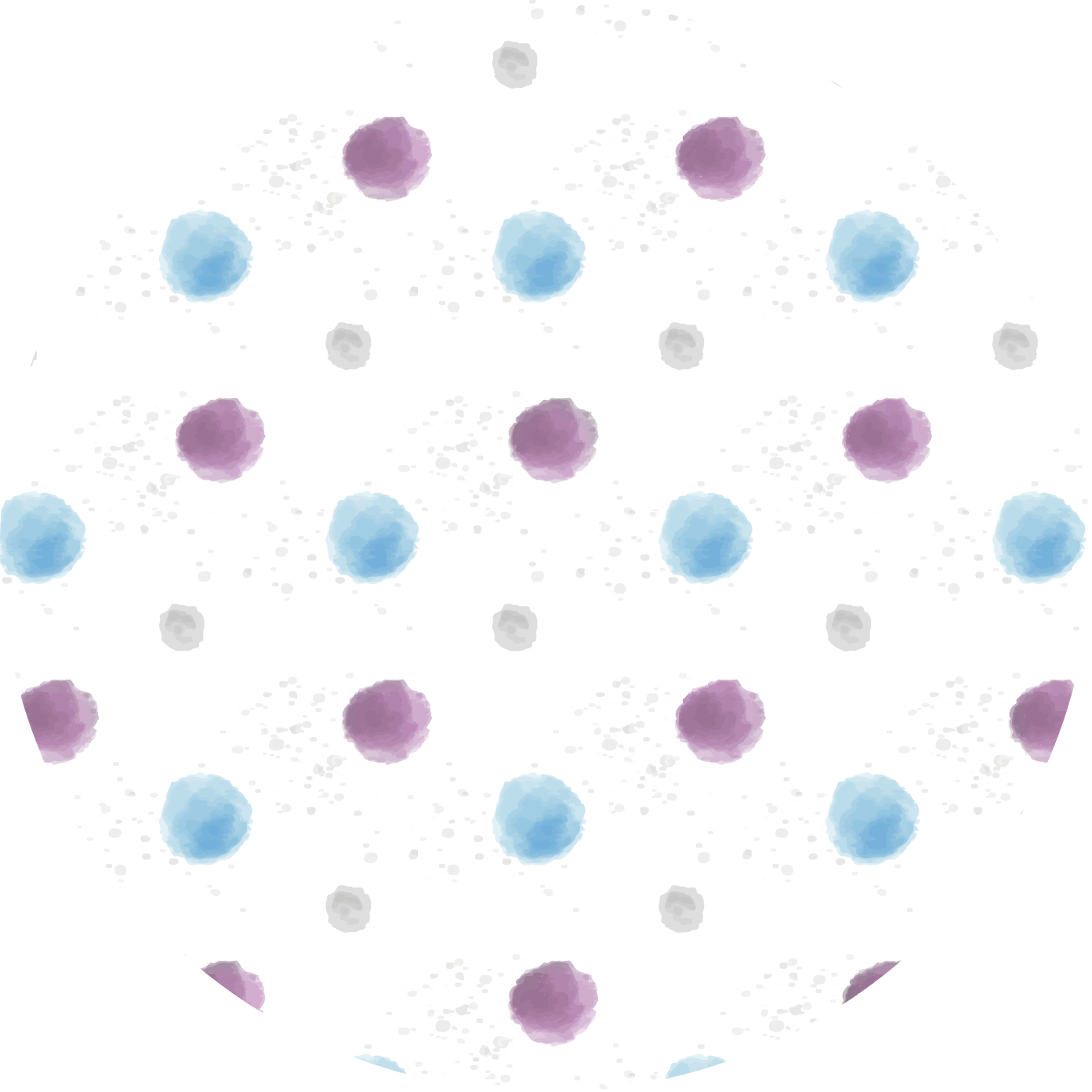 Moderní a růžový akvarel puntíky moderní koberec - TenStickers