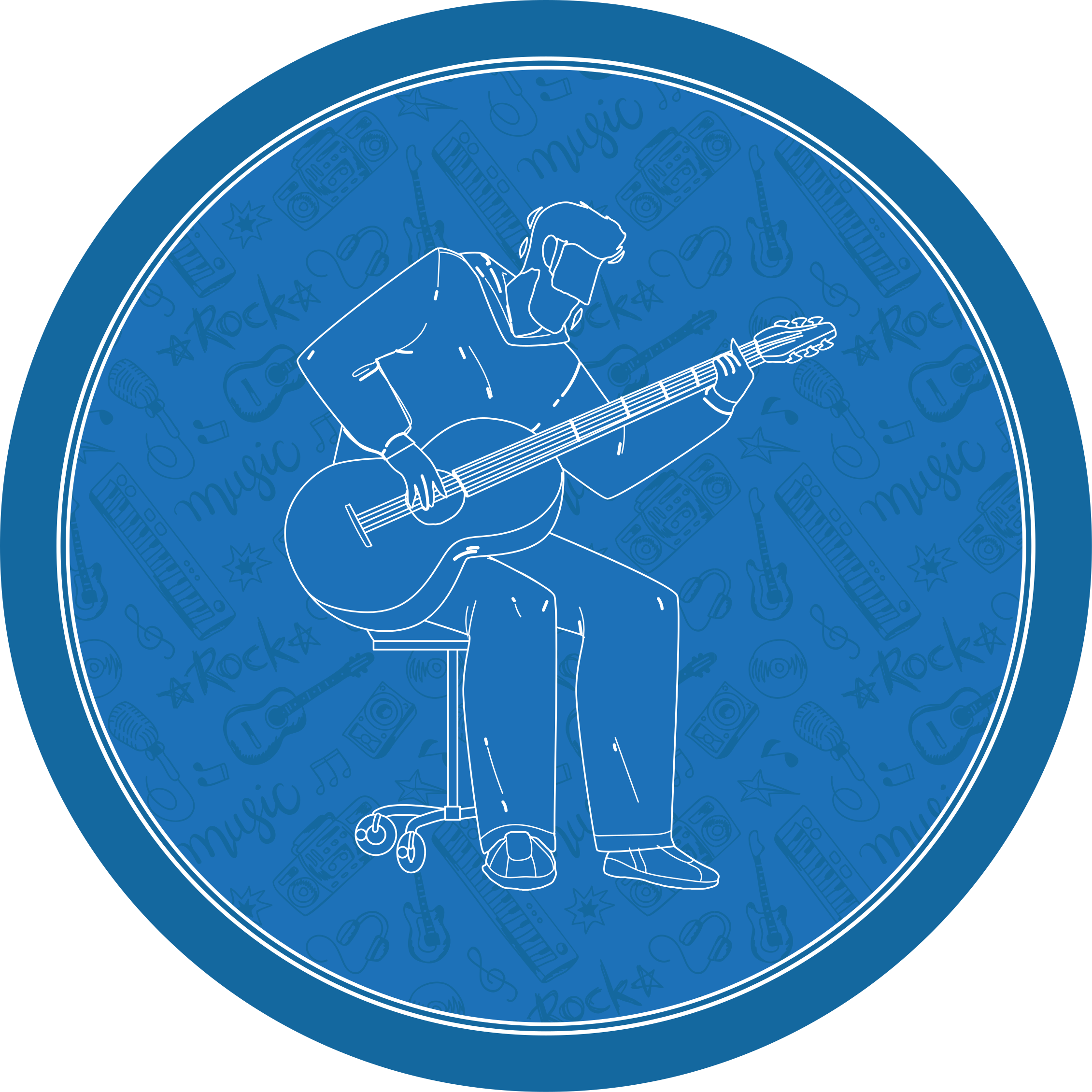 Hudební vibrace Vinylový koberec s texturou - TenStickers