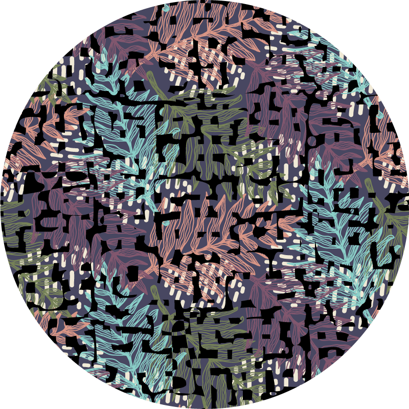 Vinylový koberec s květinami a rostlinami zelené prvky - TenStickers