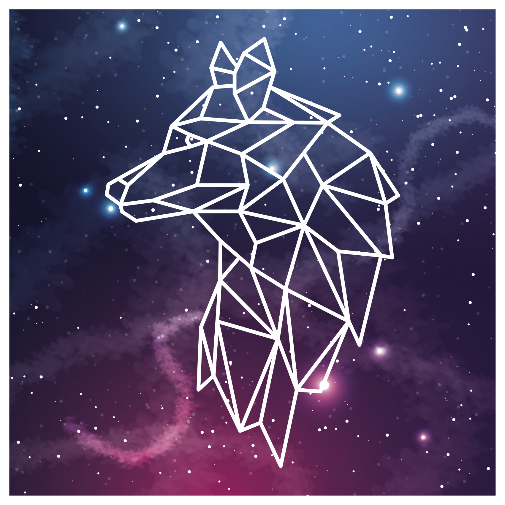 Etnický koberec vlkodlak vlk - TenStickers