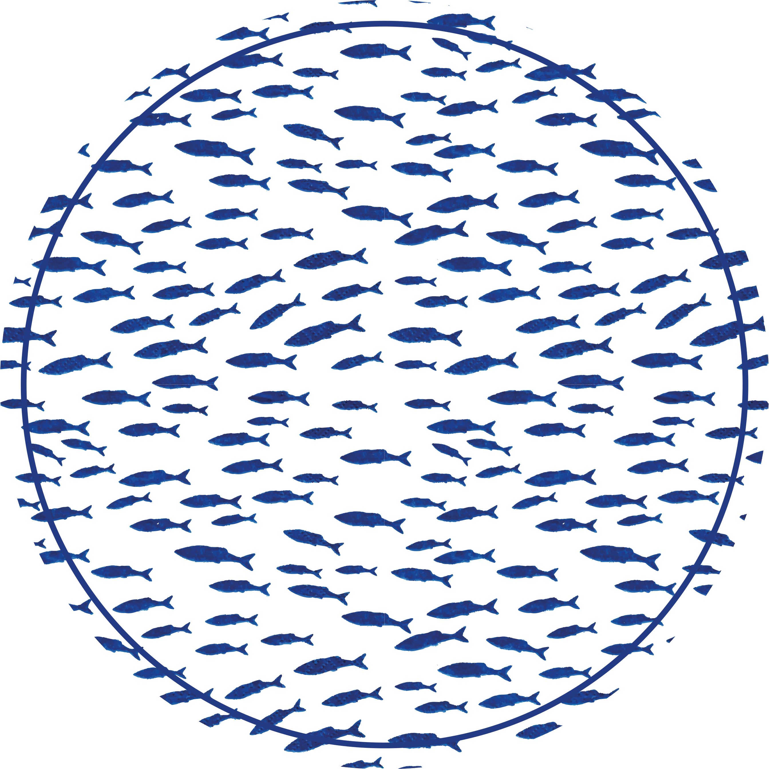 Hejno ryb Vinylový koberec se zvířecím potiskem - TenStickers